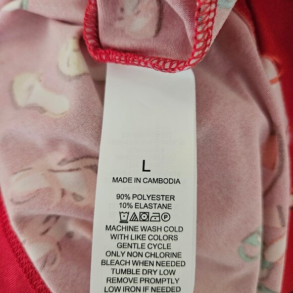 Kate Spade Pajama 2Piece Red High Heels / Shoes Long Sleeve size L - Picture 8 of 8